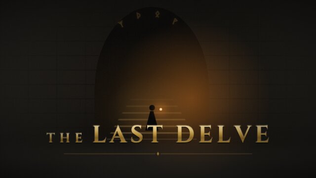 The Last Delve — a lone delver on a worn stair, lit by torchlight under a runed arch of stone.